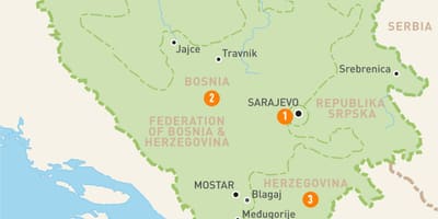 ਨਕਸ਼ਾ ਦੇ sarajevo ਬੋਸਨੀਆ